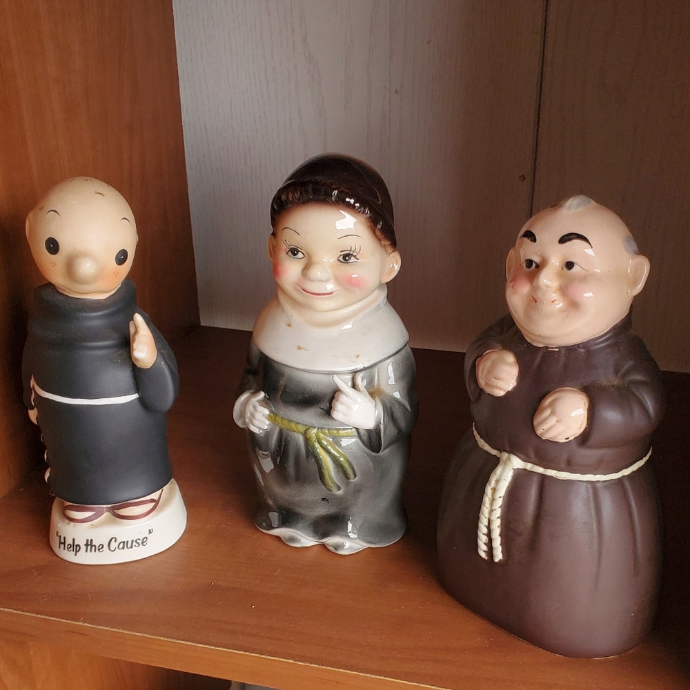 Ceramic Monk Figurines Set
